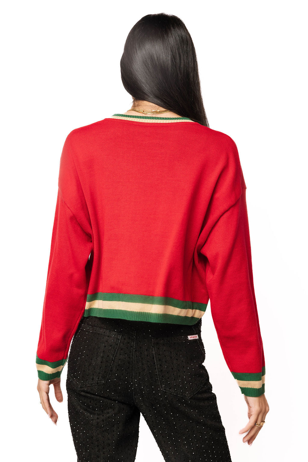 Red & Green Nutcracker Cardigan