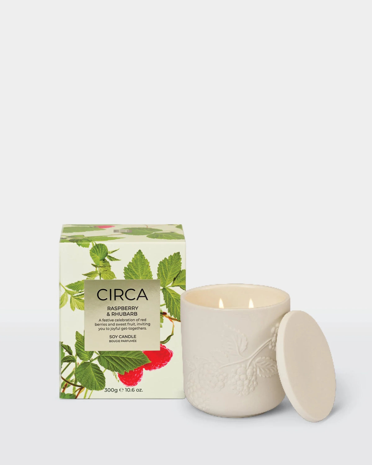 Scented Candle 10.6 oz. - Raspberry & Rhubarb