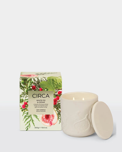 Scented Candle 10.6 oz. - White Fig & Cedar
