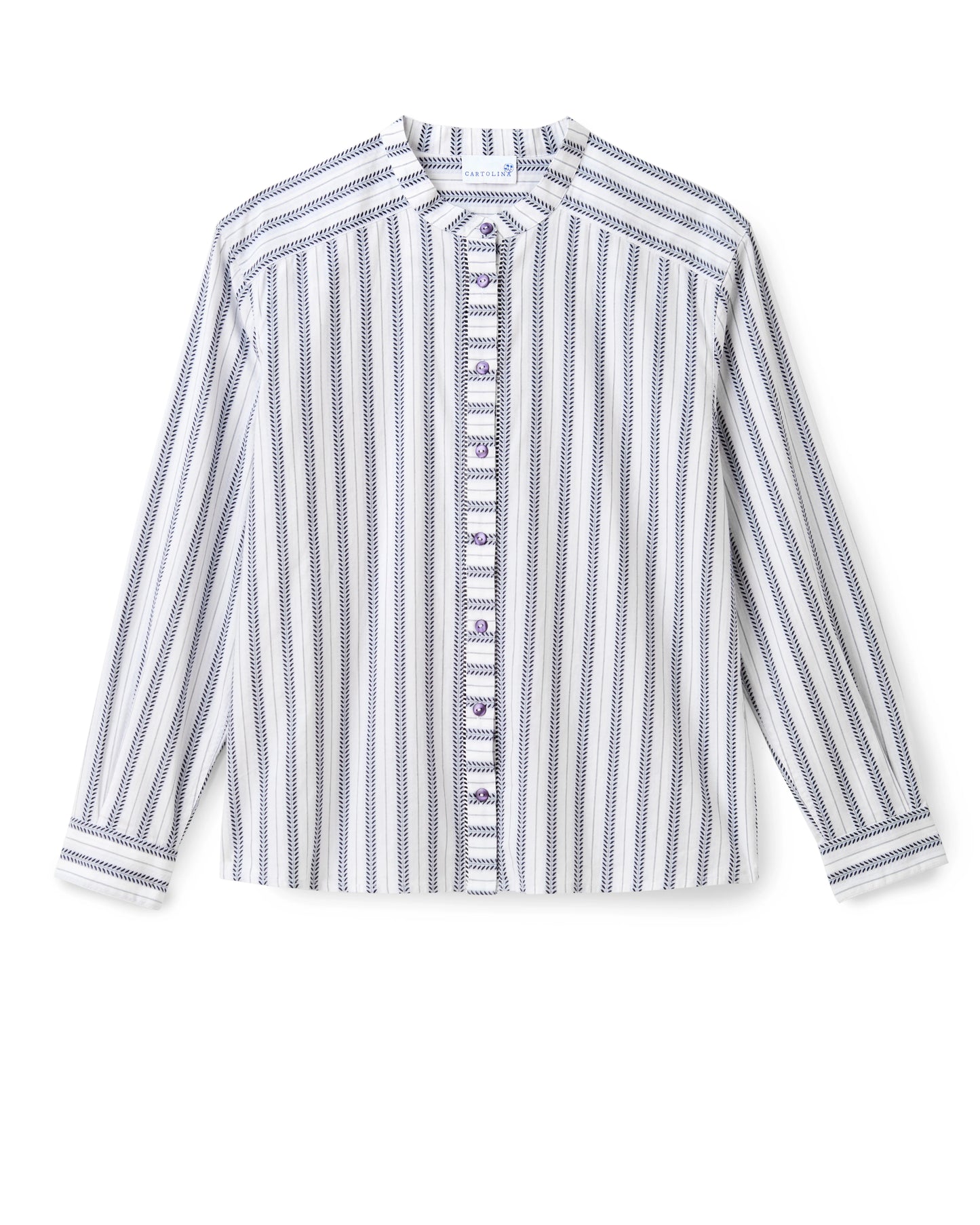 Rosalie Shirt - Coastal Indigo Stripe