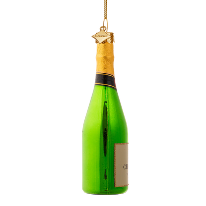 Ornament glass green luxury champagne bottle