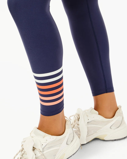 Sculpt Compression High-Rise Everyday Legging - Navy/Super White/Papaya/Apricot