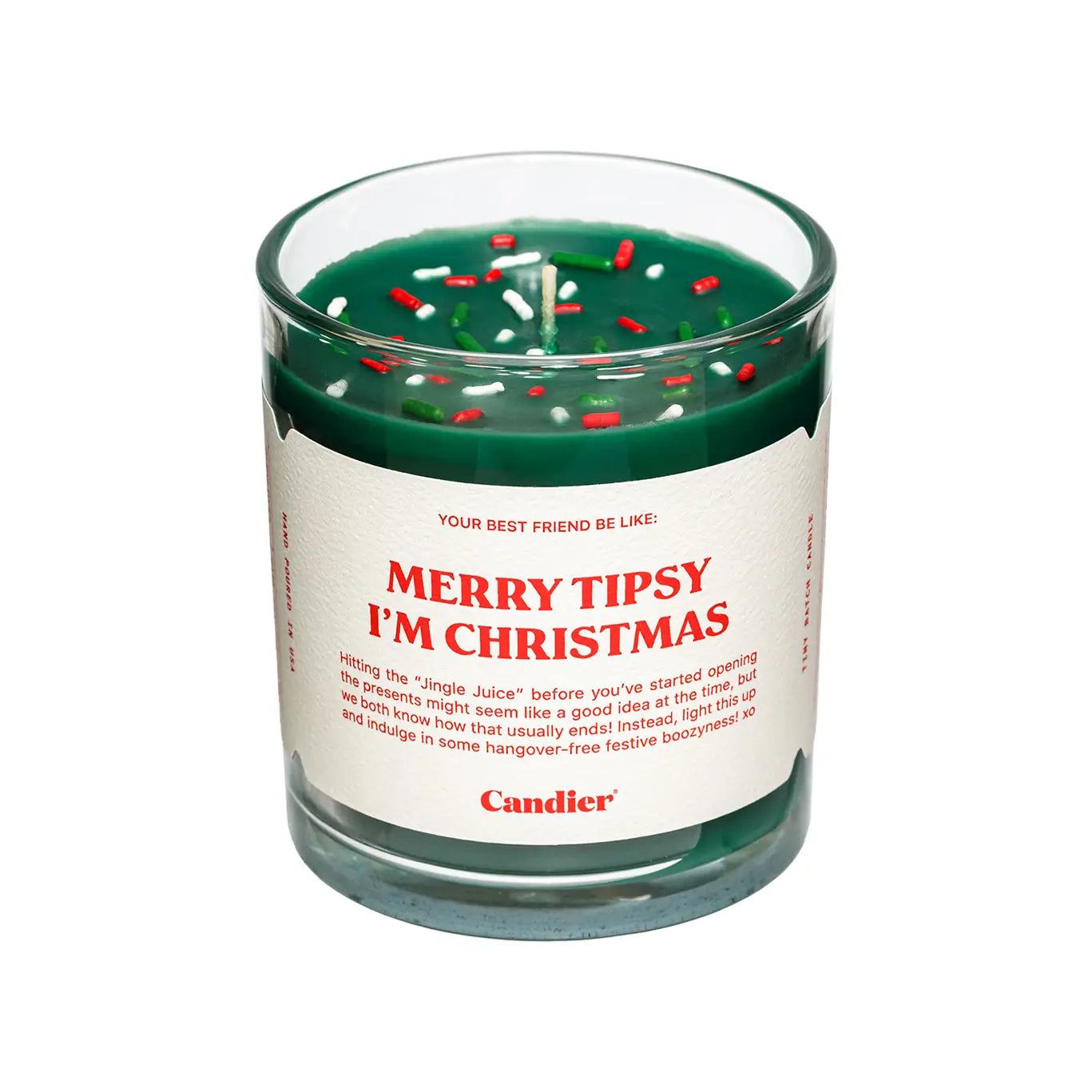 Merry Tipsy I'm Christmas Candle