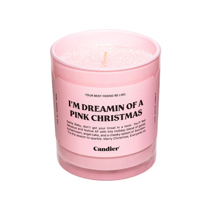 I'm Dreaming Of A Pink Christmas Candle