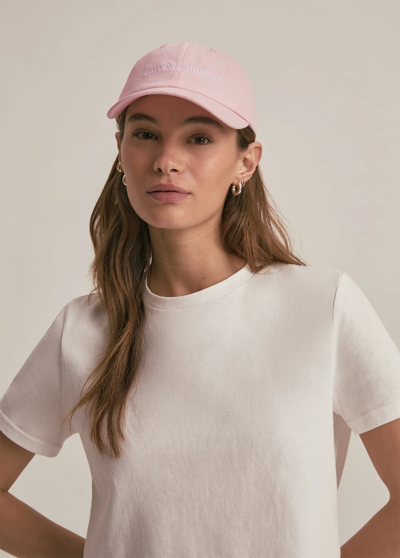 Classic Logo Baseball Hat - Light Pink/White
