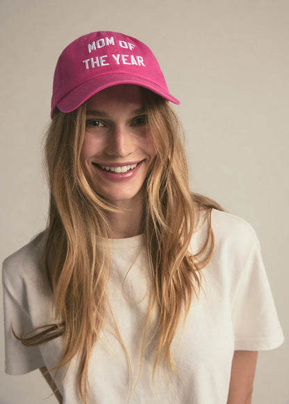The Mom Of The Year Baseball Hat - Pink