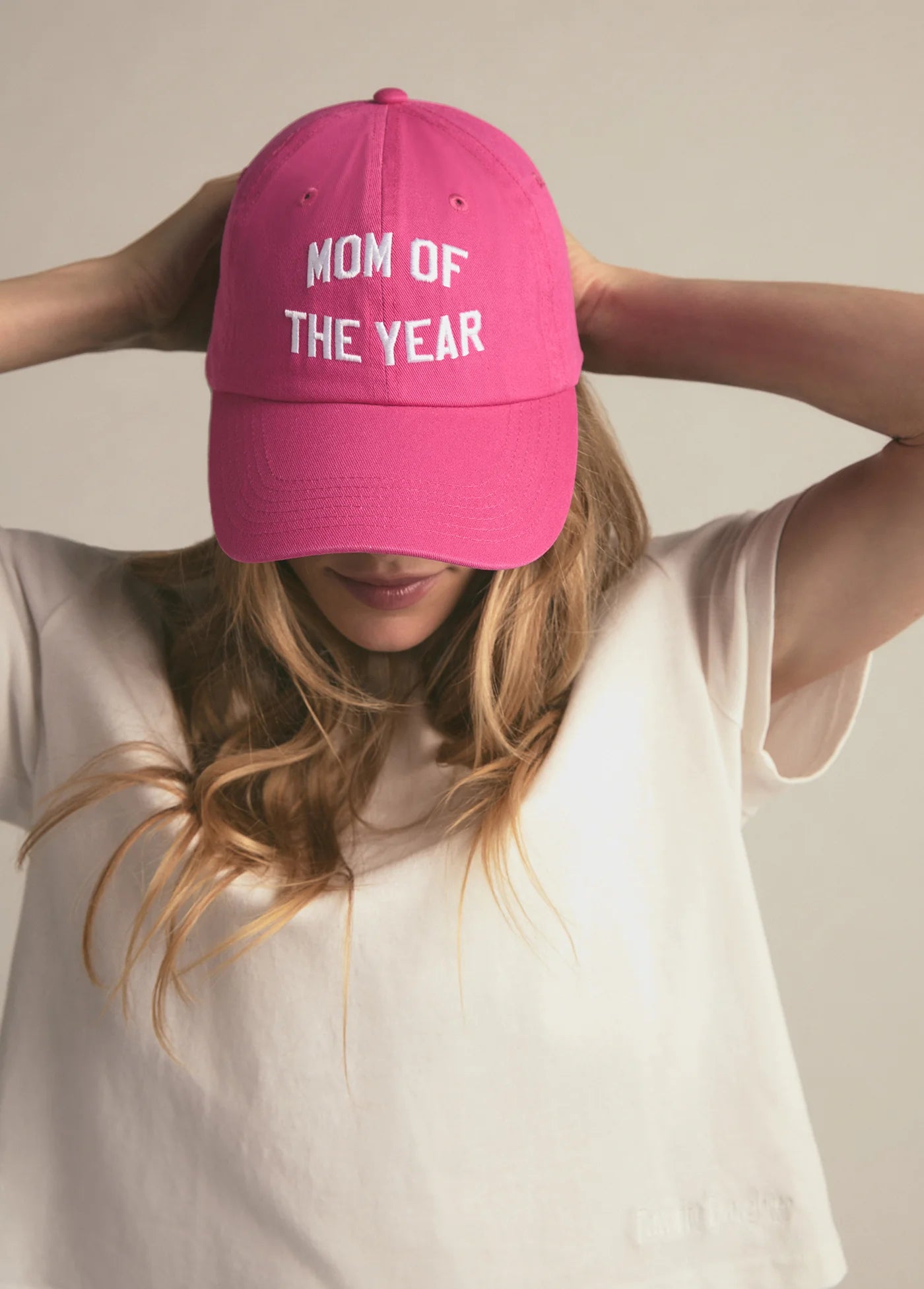The Mom Of The Year Baseball Hat - Pink