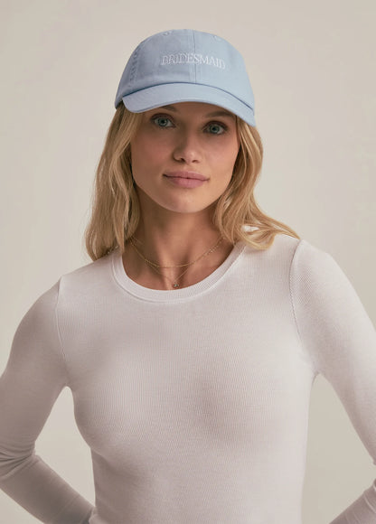 Bridesmaid Heart Baseball Hat - Light Blue