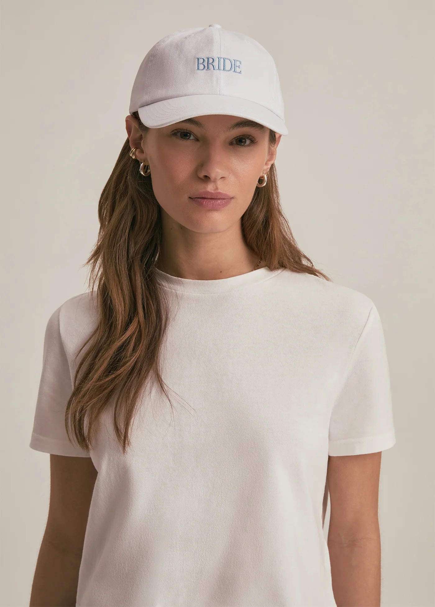 Bride Heart Baseball Hat - White