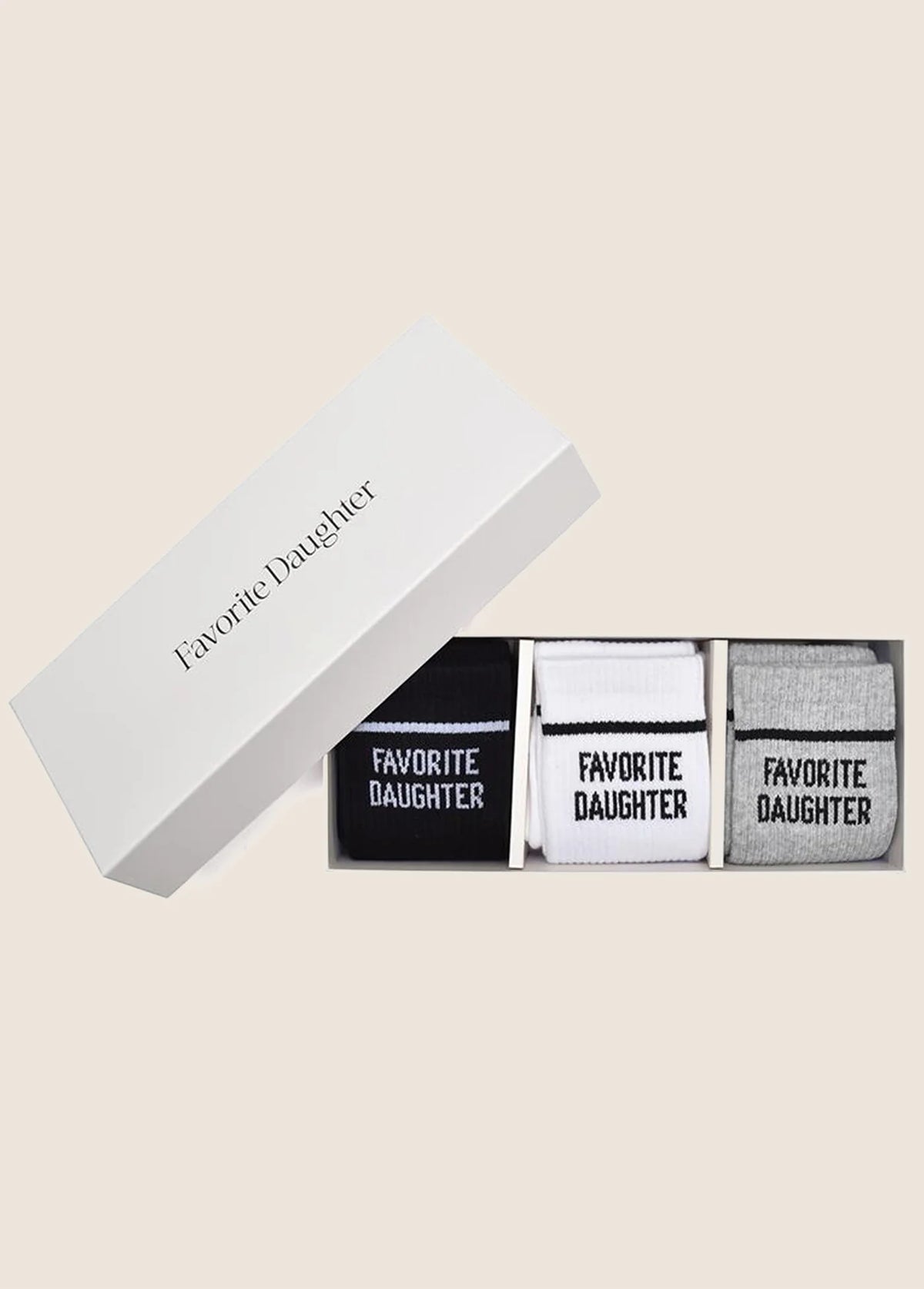 The Collegiate Sock Box Set - White / Grey / Black