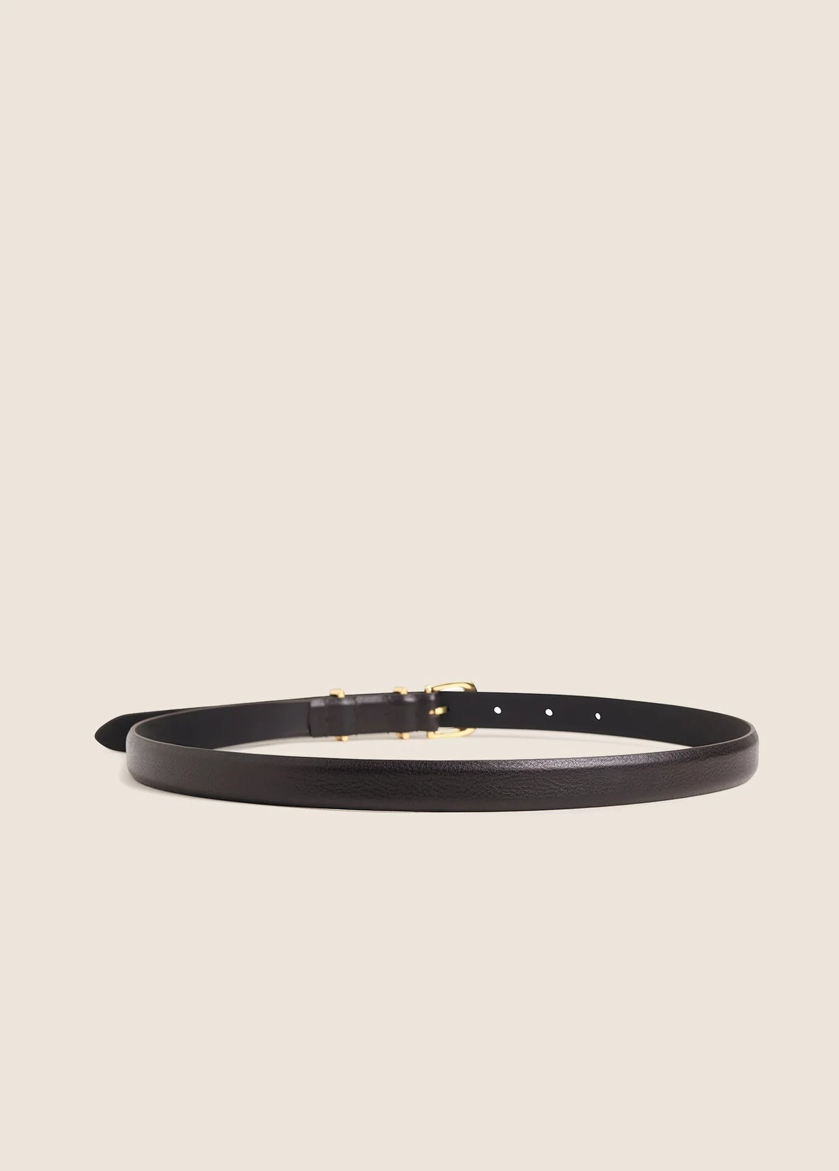 The Skinny Jordan Belt - Brown/Polished Gold