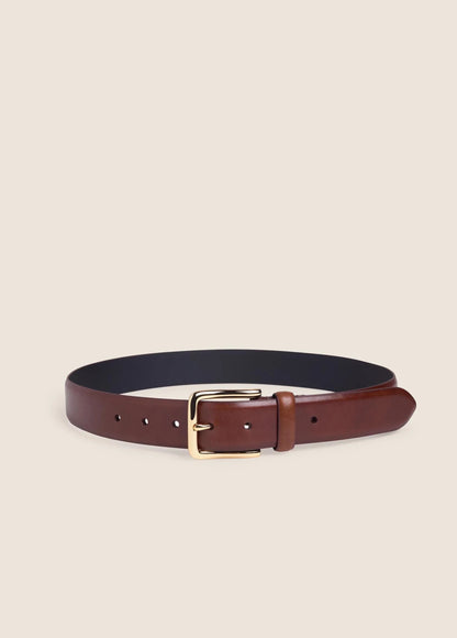 The Heritage Belt - Cognac Antique Brass