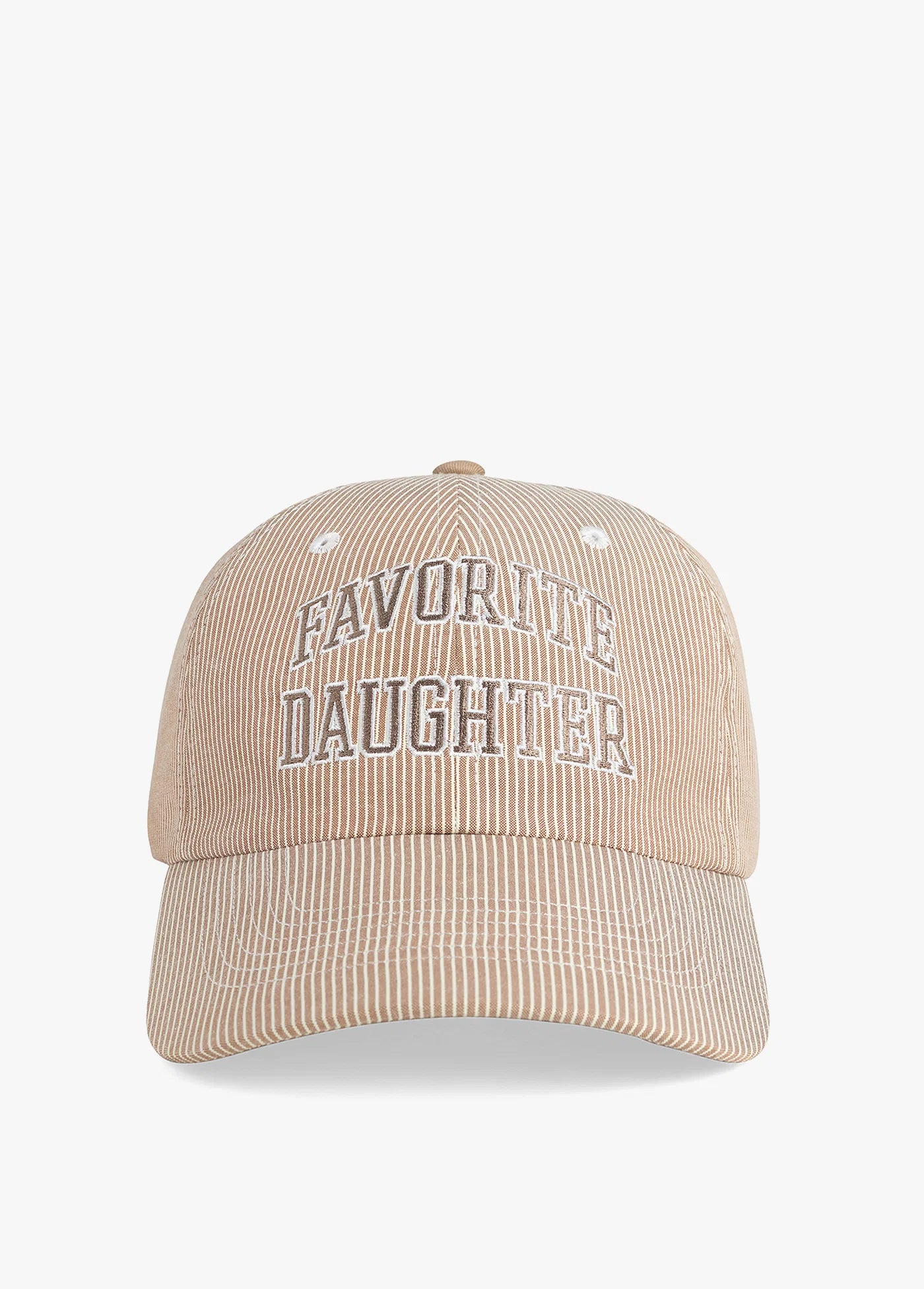 The Stripe Logo Baseball Hat - Soft Taupe Stripe