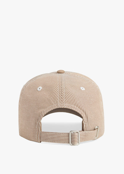The Stripe Logo Baseball Hat - Soft Taupe Stripe