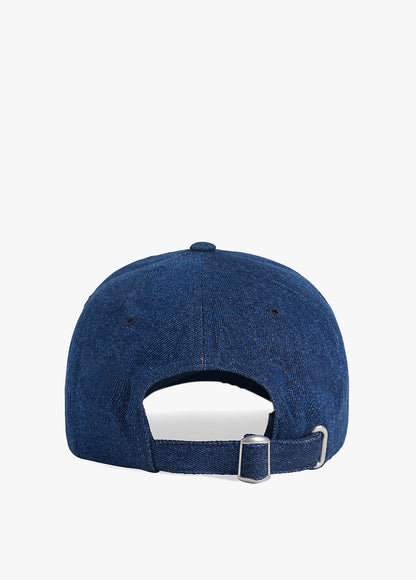 The Washed Denim Baseball Hat - Dark Wash