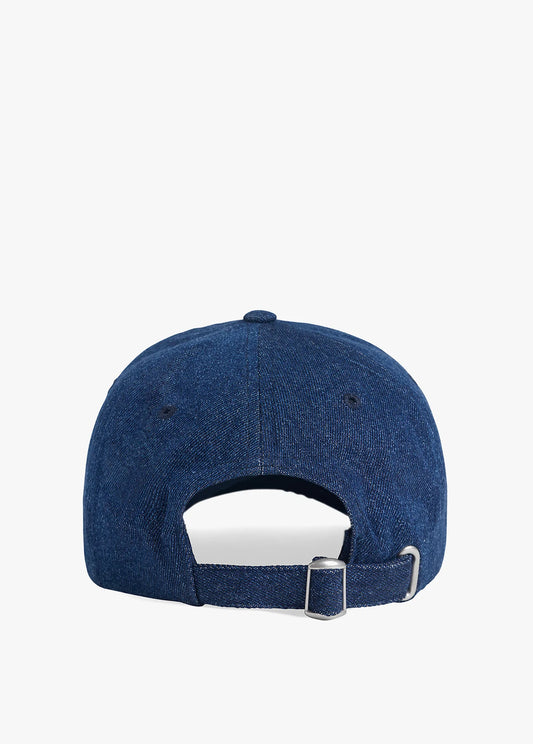 The Washed Denim Baseball Hat - Dark Wash