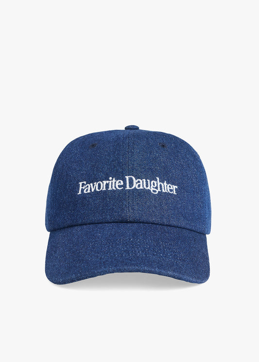 The Washed Denim Baseball Hat - Dark Wash