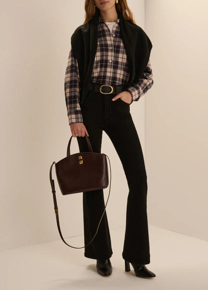 The Boyfriend Shirt - Midnight Cream Plaid