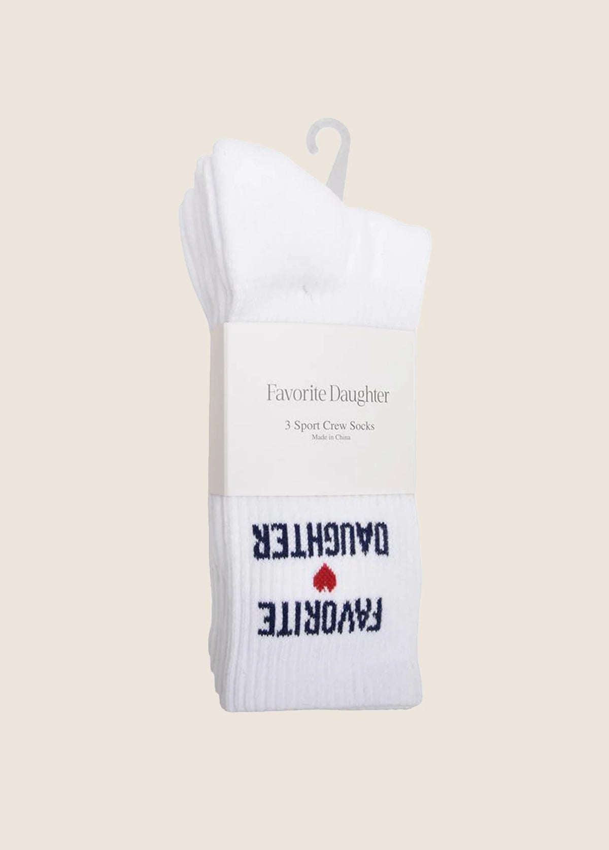 The Favorite Daughter Heart Sock Set - White