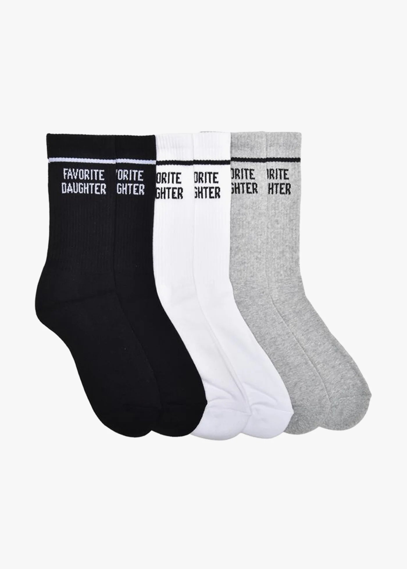 The Collegiate Sock Set - White/Gray/Black