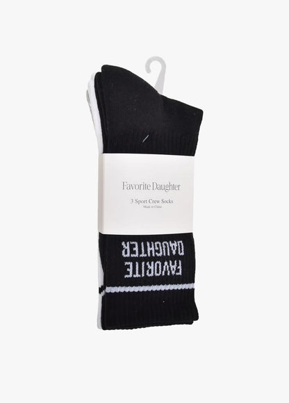The Collegiate Sock Set - White/Gray/Black