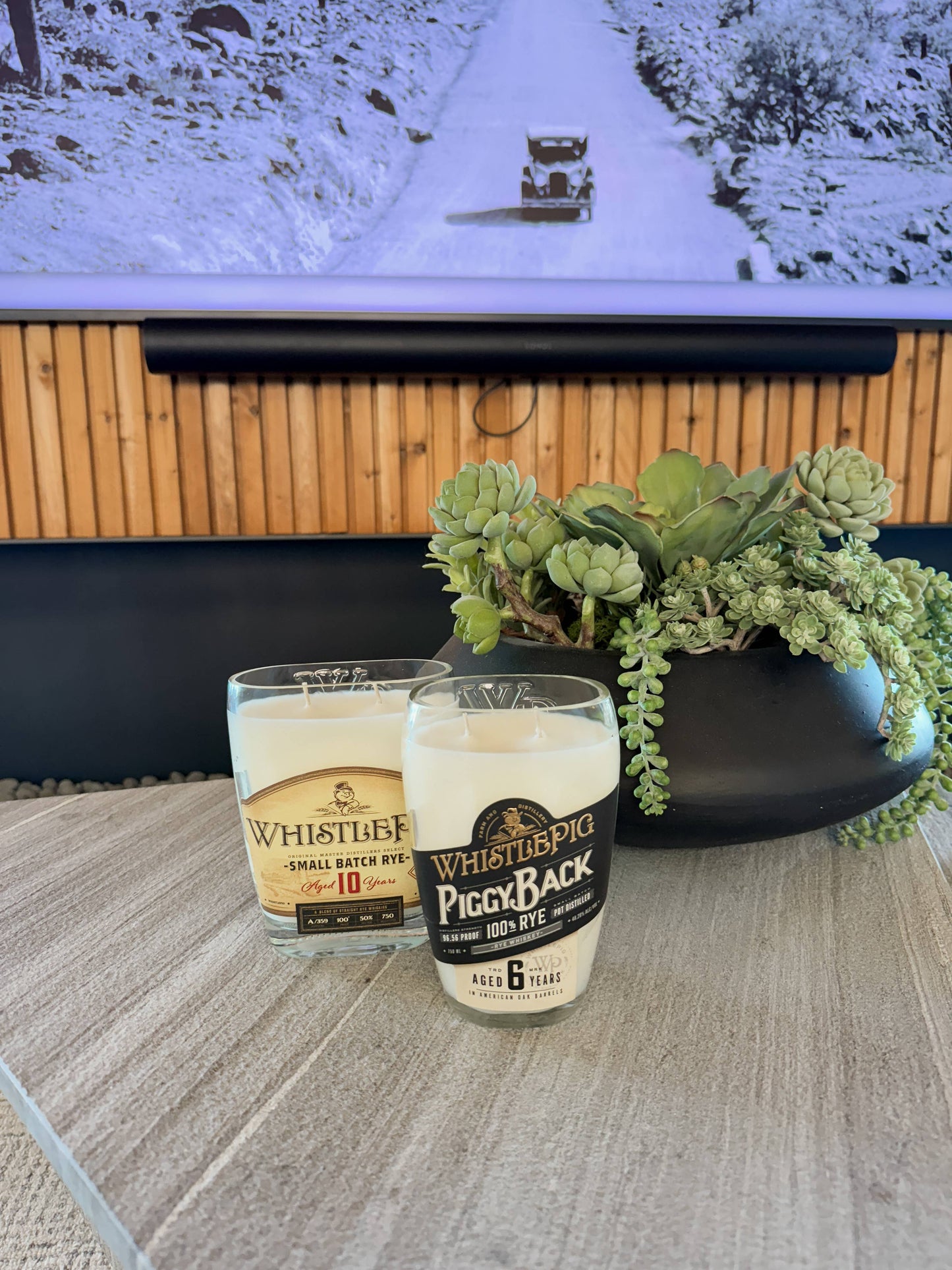 Recycled Whistle Pig Candle: Grapefruit/Mango/Vanilla