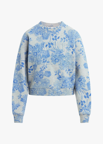 The Favorite Classic Embossed Sweatshirt - Distress Floral