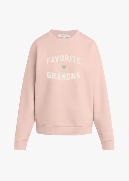 The Favorite Grandma Sweatshirt - Pale Pink Gardenia