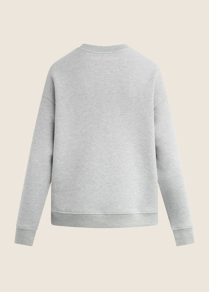 The Girl Mom Sweatshirt - Heather Grey Sweet Pink