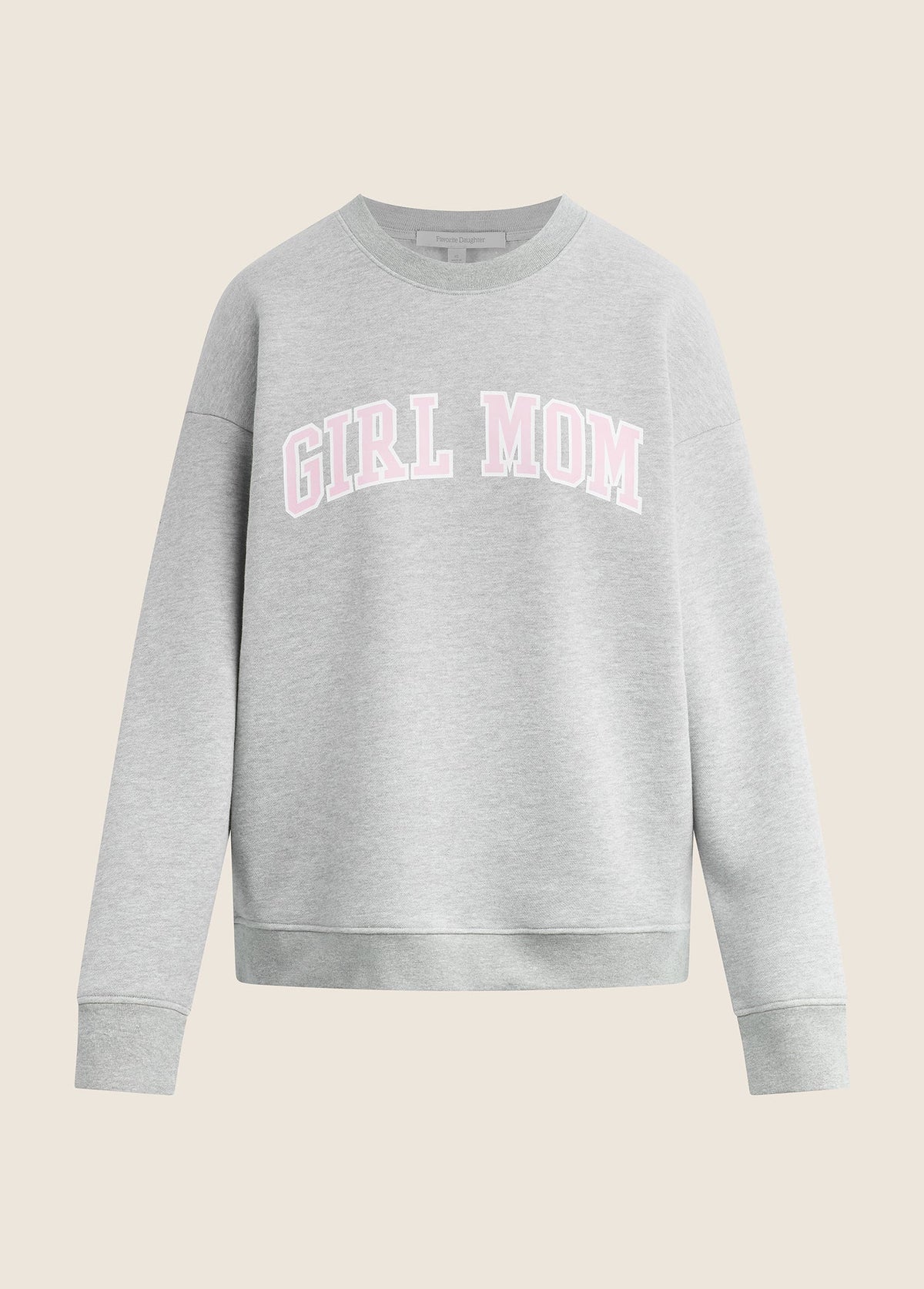 The Girl Mom Sweatshirt - Heather Grey Sweet Pink