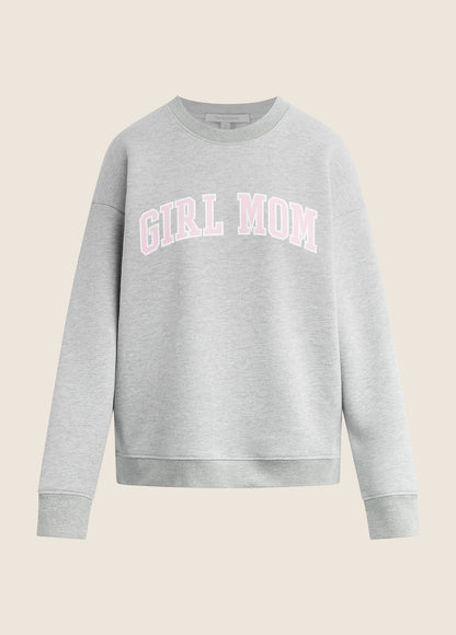 The Girl Mom Sweatshirt - Heather Grey Sweet Pink