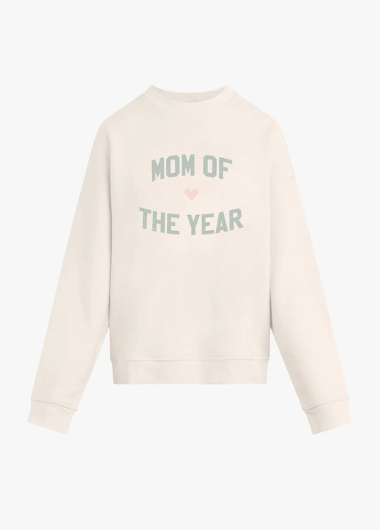 The Mom Of The Year Sweatshirt - Gardenia/Light Sage
