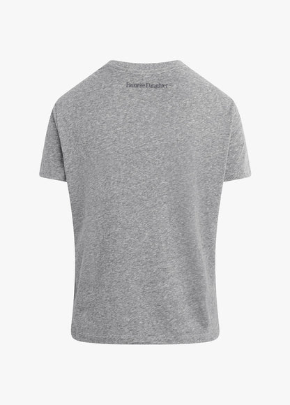 The Boy Mom Tee - Heather Grey Navy