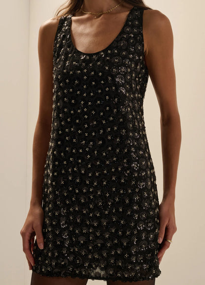 The Sequin Getting Ready Dress - Black Sparkle