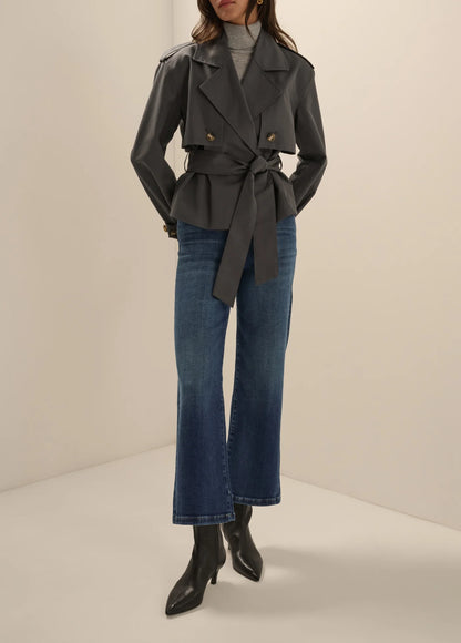 The Ruby Mid Rise Wide Leg Straight Jean - Santa Fe