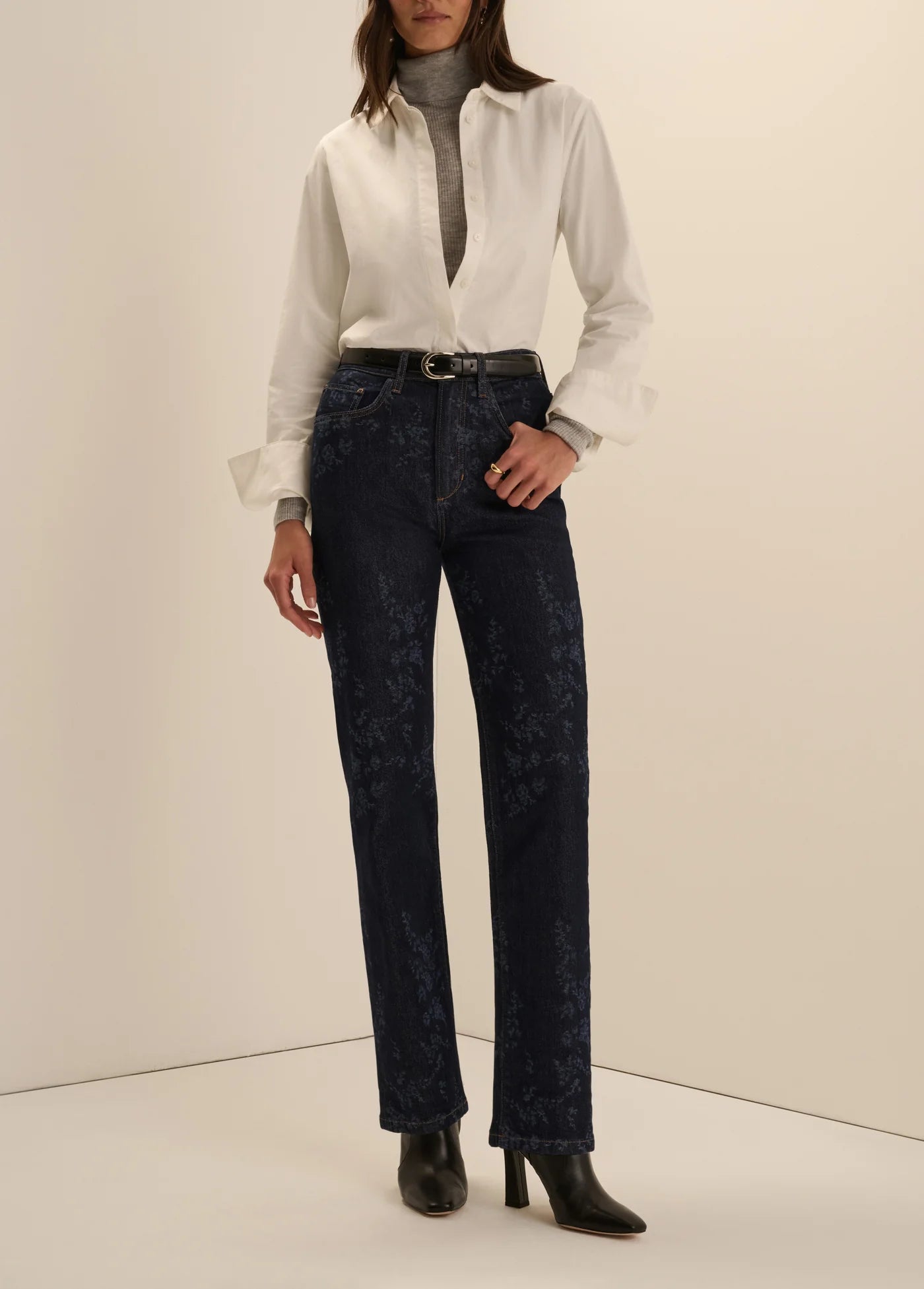 The Valentina Super High Rise Straight Jean- Magnolia