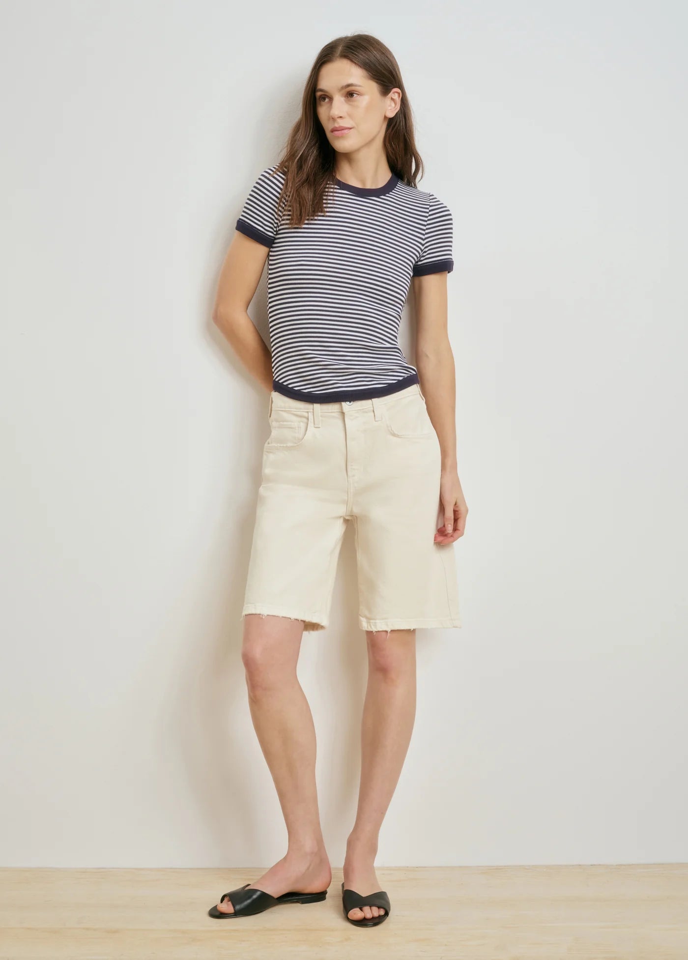 The Foundation Tee - Navy/White Stripe