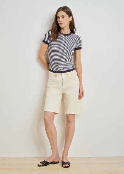 The Foundation Tee - Navy/White Stripe