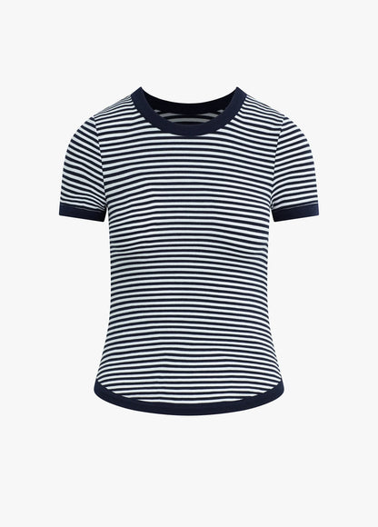 The Foundation Tee - Navy/White Stripe