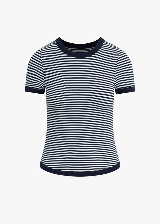 The Foundation Tee - Navy/White Stripe