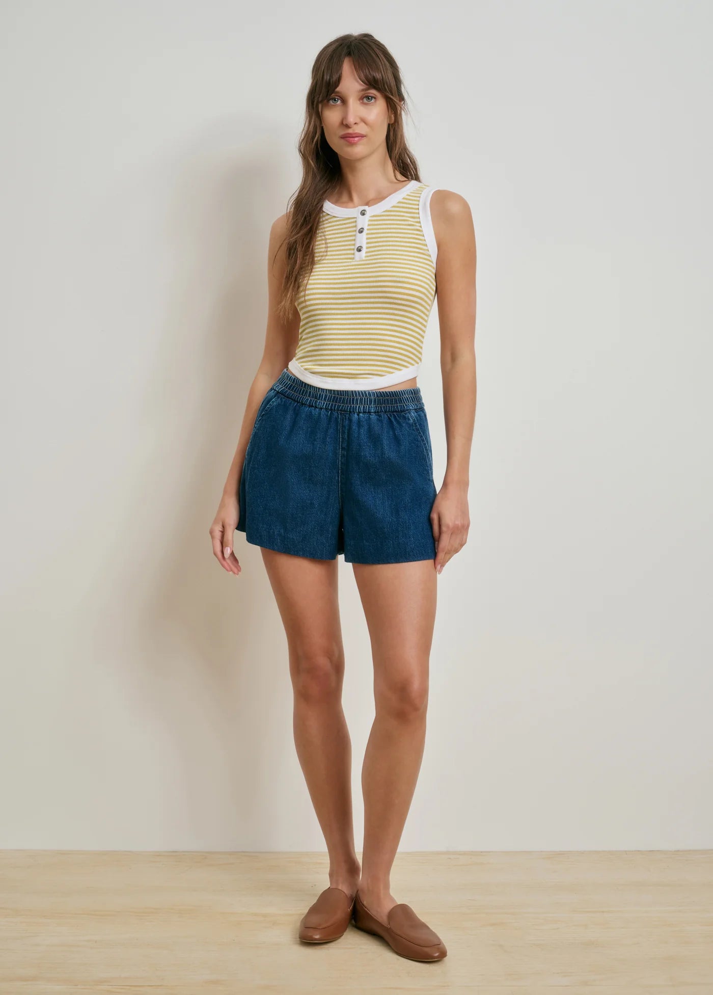 The Foundation Tank - Golden White Stripe