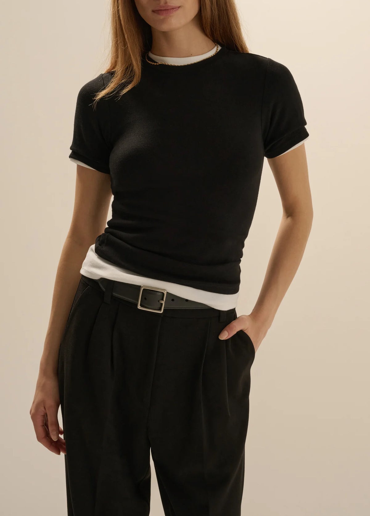 The Heritage Baby Tee - Black