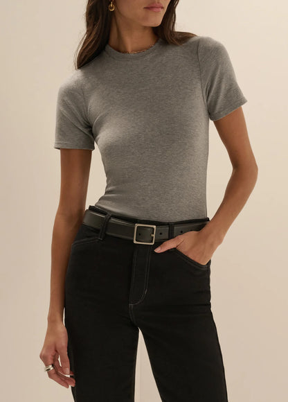 The Heritage Baby Tee - Heather Grey