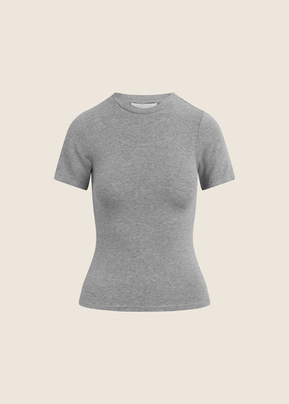 The Heritage Baby Tee - Heather Grey
