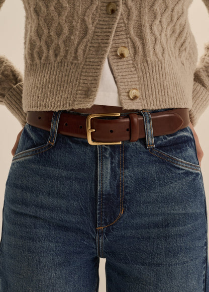 The Heritage Belt - Cognac Antique Brass