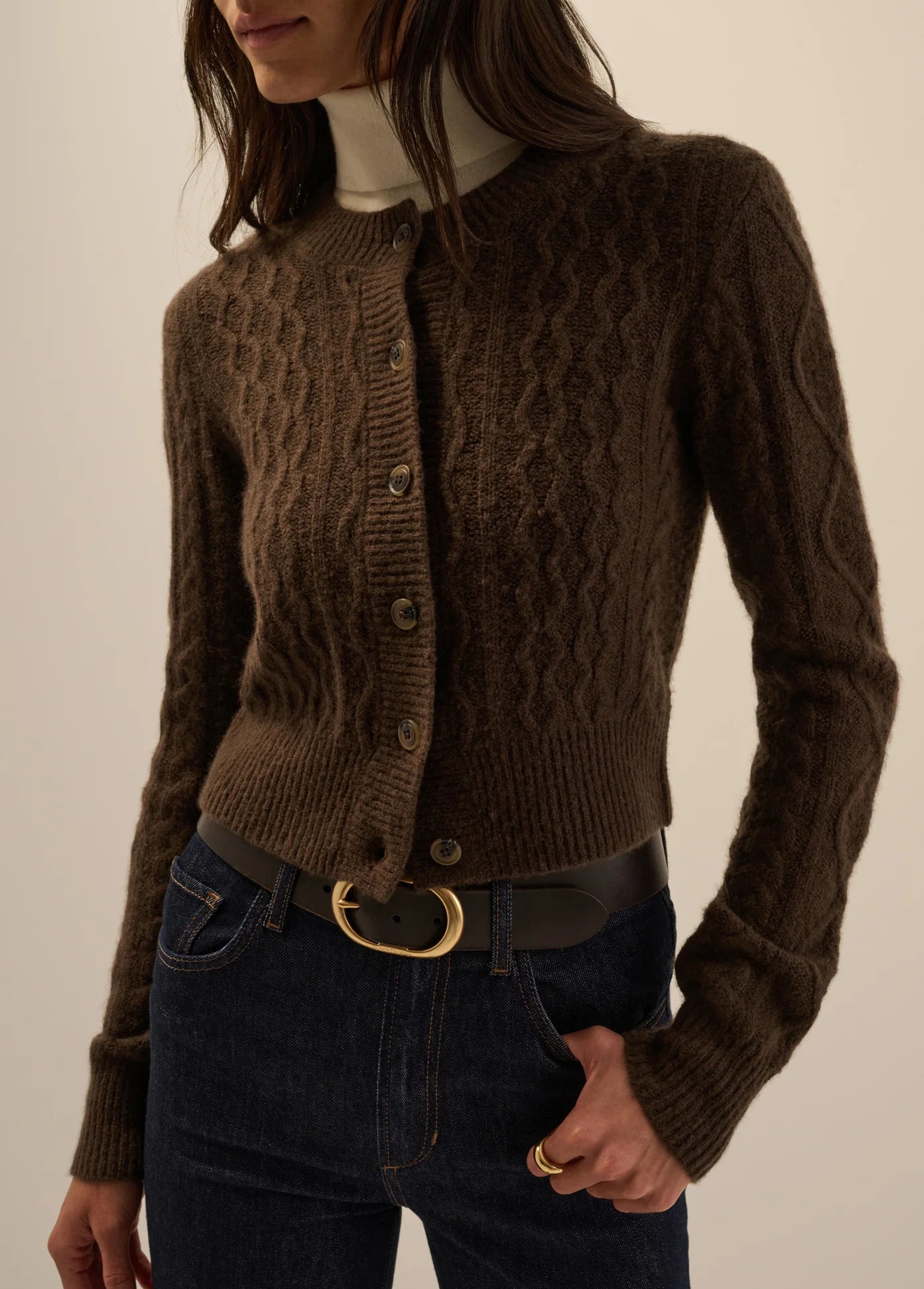 The Eleanor Cardigan - Ganache
