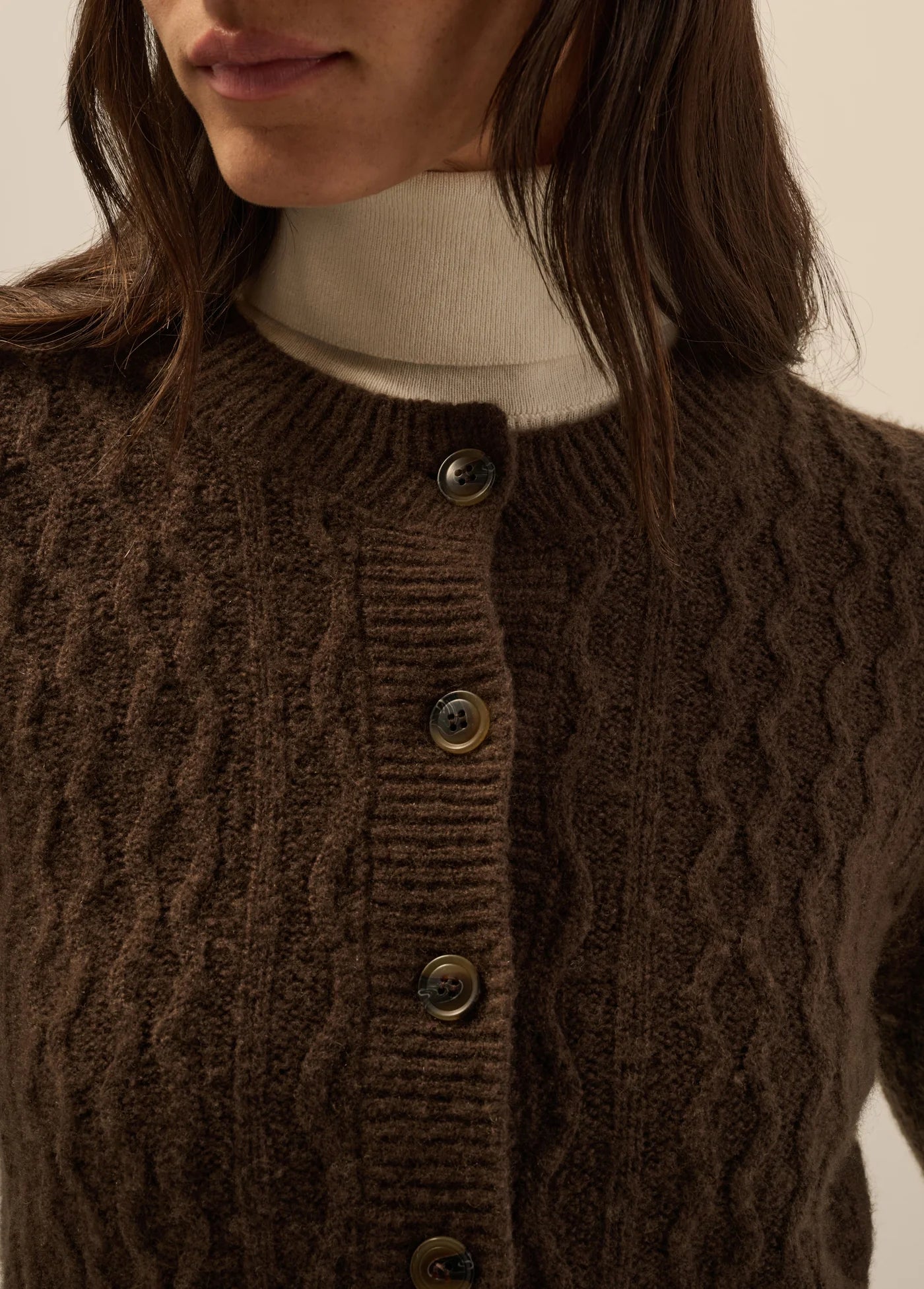 The Eleanor Cardigan - Ganache