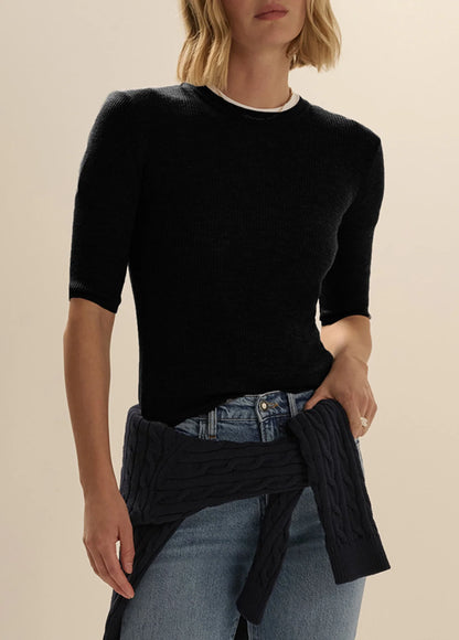The Amelia Crewneck - Black