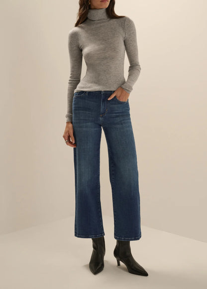 The Ruby Mid Rise Wide Leg Straight Jean - Santa Fe