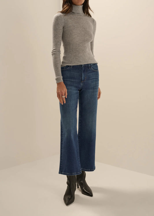 The Ruby Mid Rise Wide Leg Straight Jean - Santa Fe
